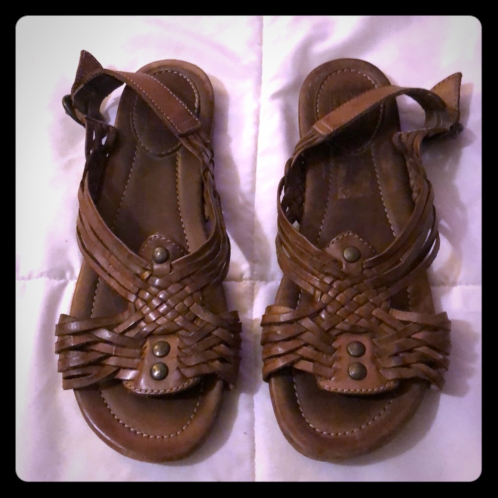 Frye Brown Leather Sandals 8.5